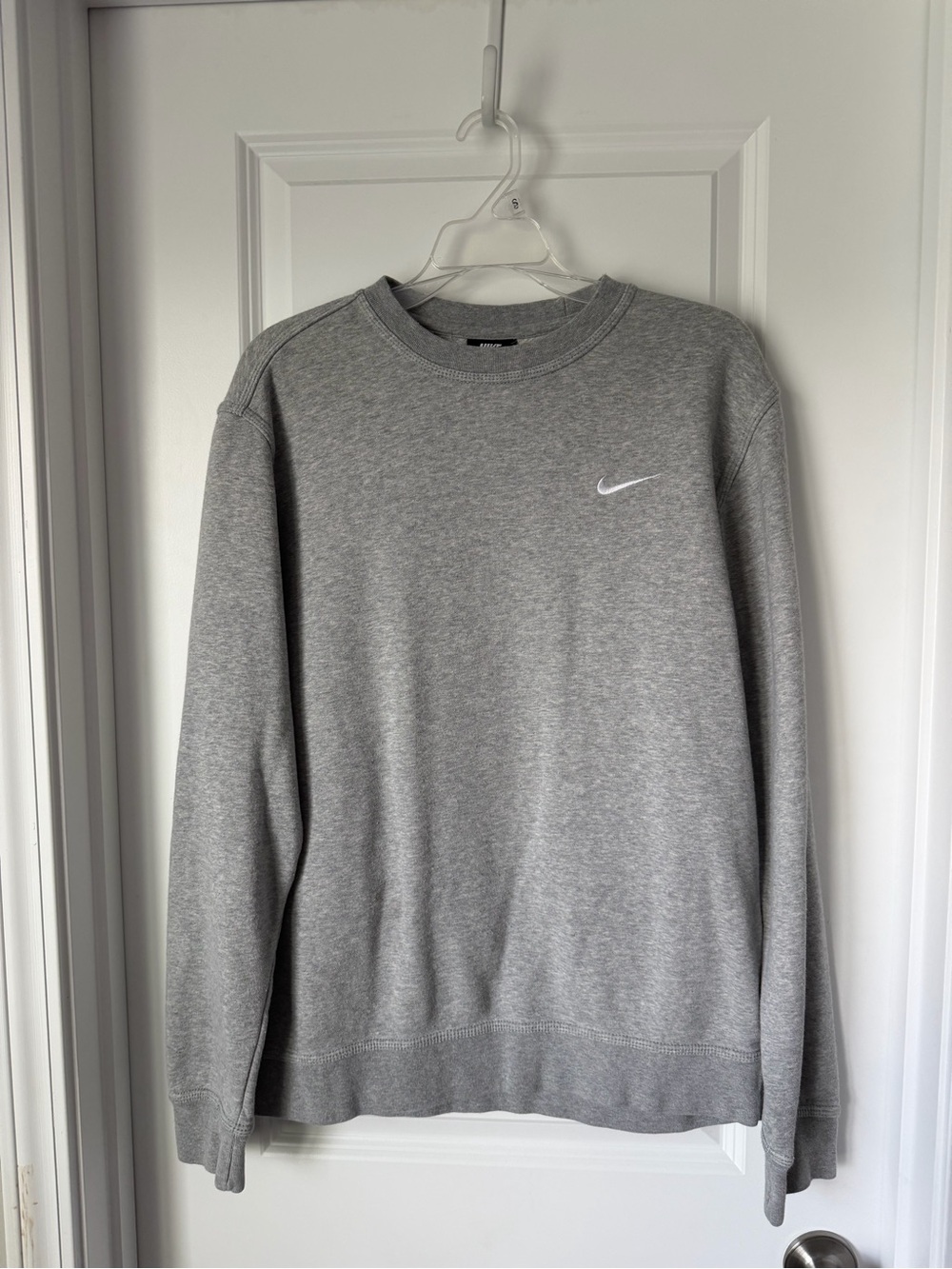 Nike Gray Crewneck Sweatshirt with White Swoosh